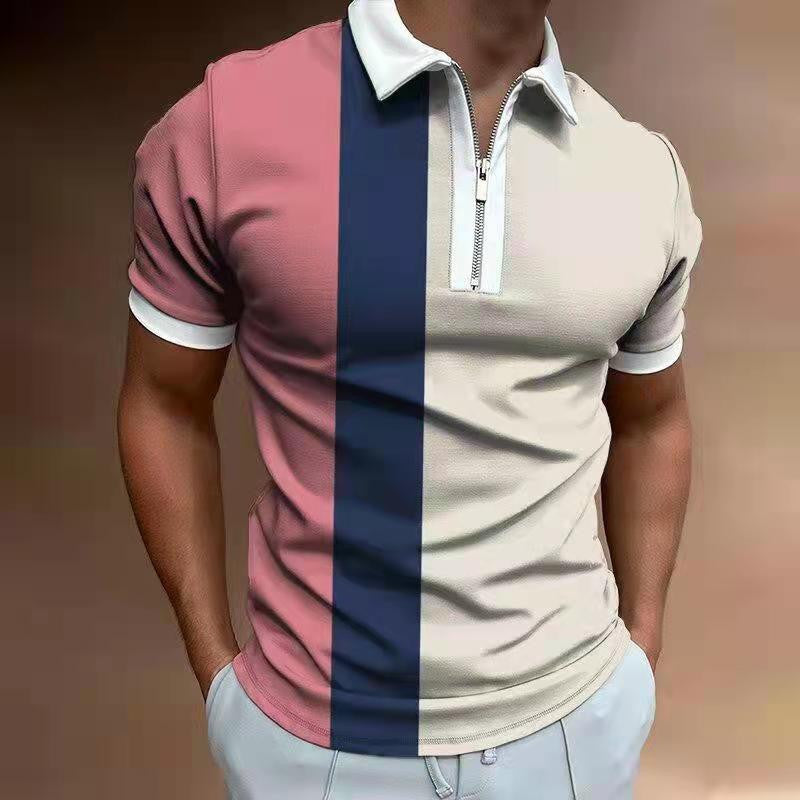 Herren Poloshirt, gestreift, bedruckt, kurzärmelig, Revershemd