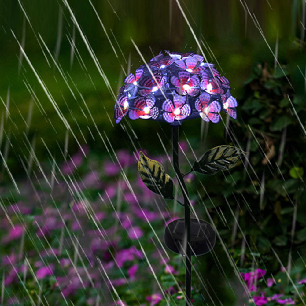 LED Solar Licht Künstliche Hortensien Simulation Blume Im Freien Wasserdichte Garten Rasen Stakes Lampen Hof Kunst Für Home Dekoration