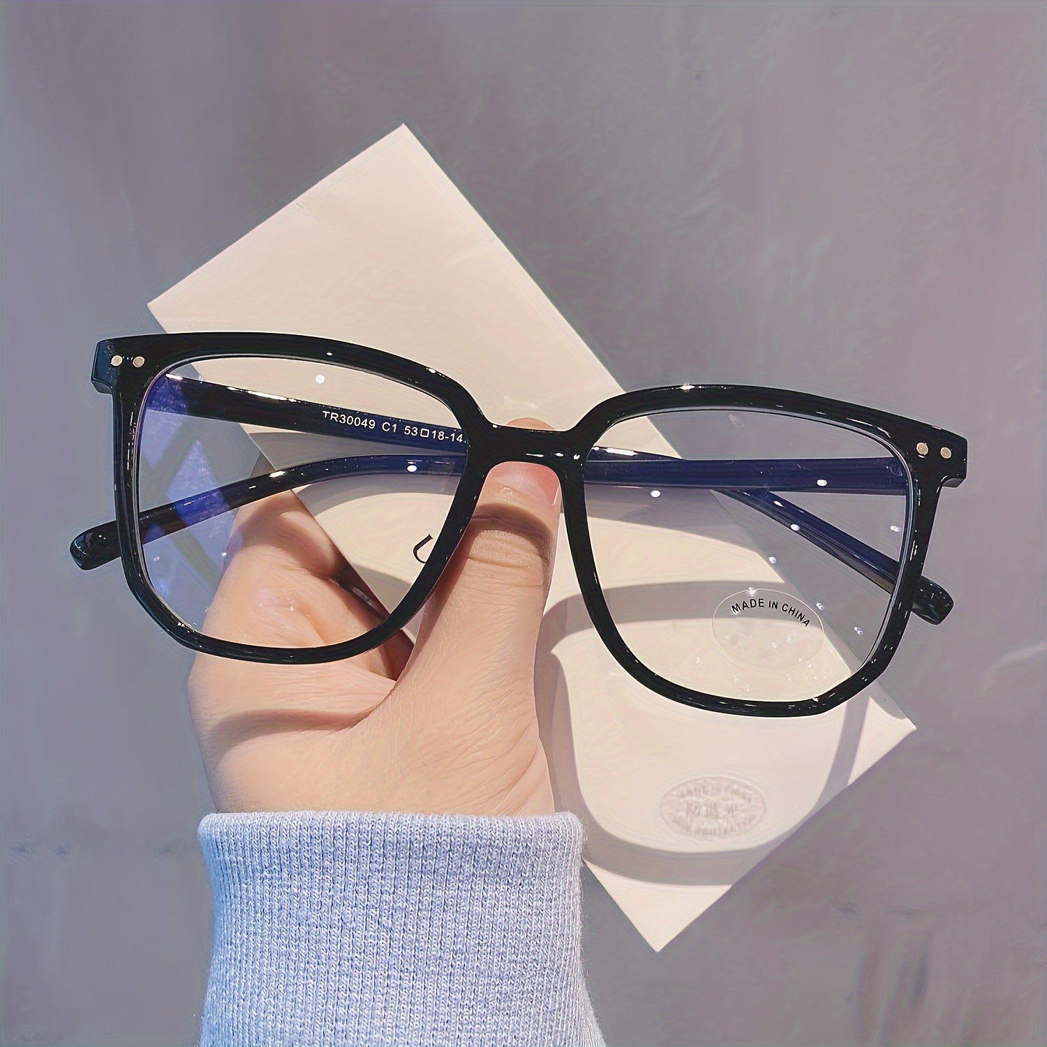 Square Frame Glasses Clear Lens Glasses Minimalist  Glasses Spectacles