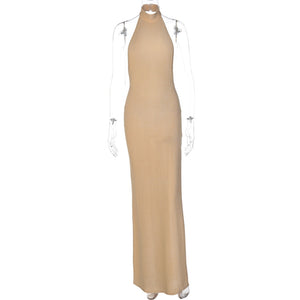 Night Club Style Banquet Bright Silk Long Dress