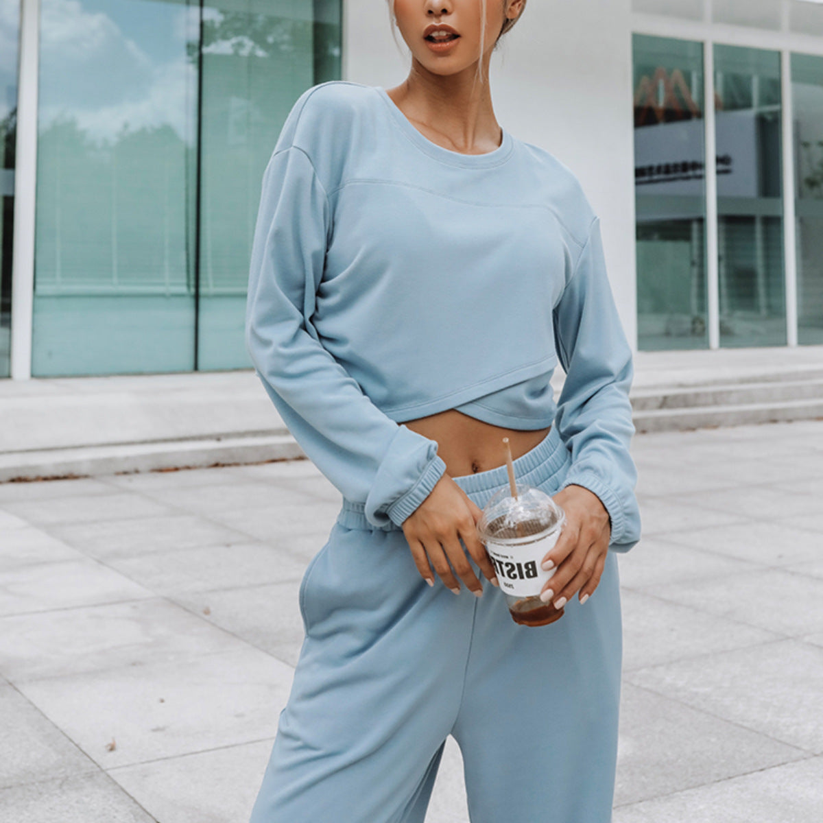 Sports And Leisure Sweater Suit Two-piece Set