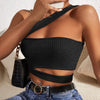 European And American Sexy Hollow Out Knitted Vest Ultra Short