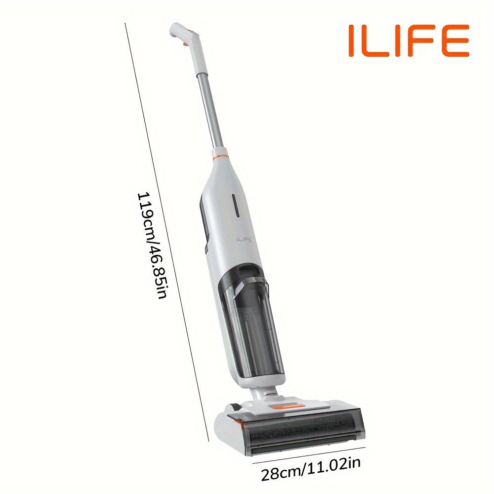 ILIFE W90 Cordless Wet Dry Vacuum Cleaner, All in One Vacuum Mop Hardwood Floor Cleaner, Lightweight One-Step Cleaning