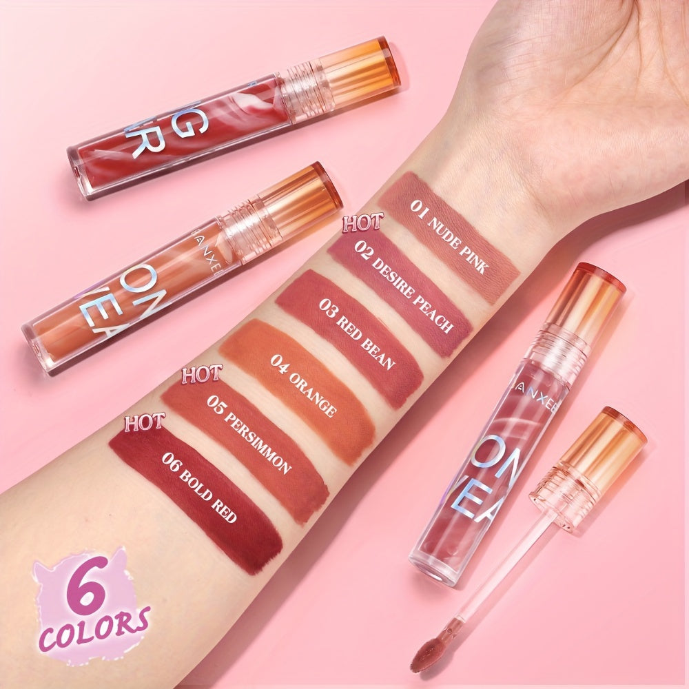 BANXEER Color-Fixed Lip Gloss Long-Lasting Moisturizing Non-Sticky Shine Lip Plumper Repair Liquid Lipstick - Nature Effect Paste