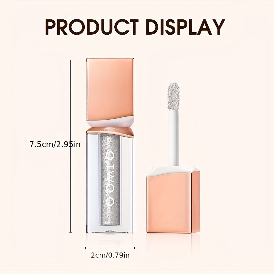 O.TWO.O Glitter Liquid Eyeshadow Matte Finish Velvety Smooth Feel Easy To Blend Lightweight Eye Makeup