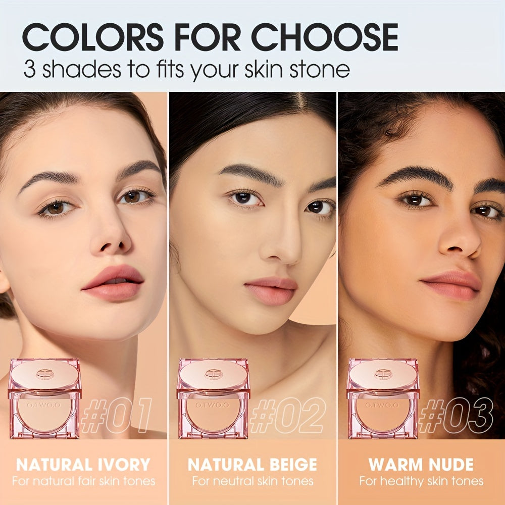 O.TWO.O 3D Soft Focus Face Powder Waterproof Long Lasting Oil Control 24H Natural Skin Tones Makeup Powder Foundation