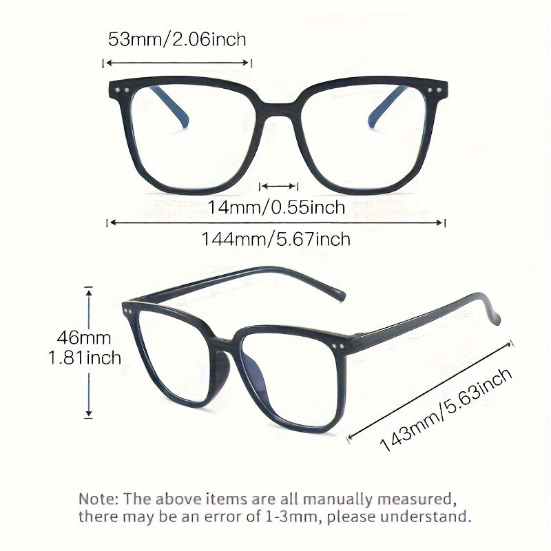 Square Frame Glasses Clear Lens Glasses Minimalist  Glasses Spectacles