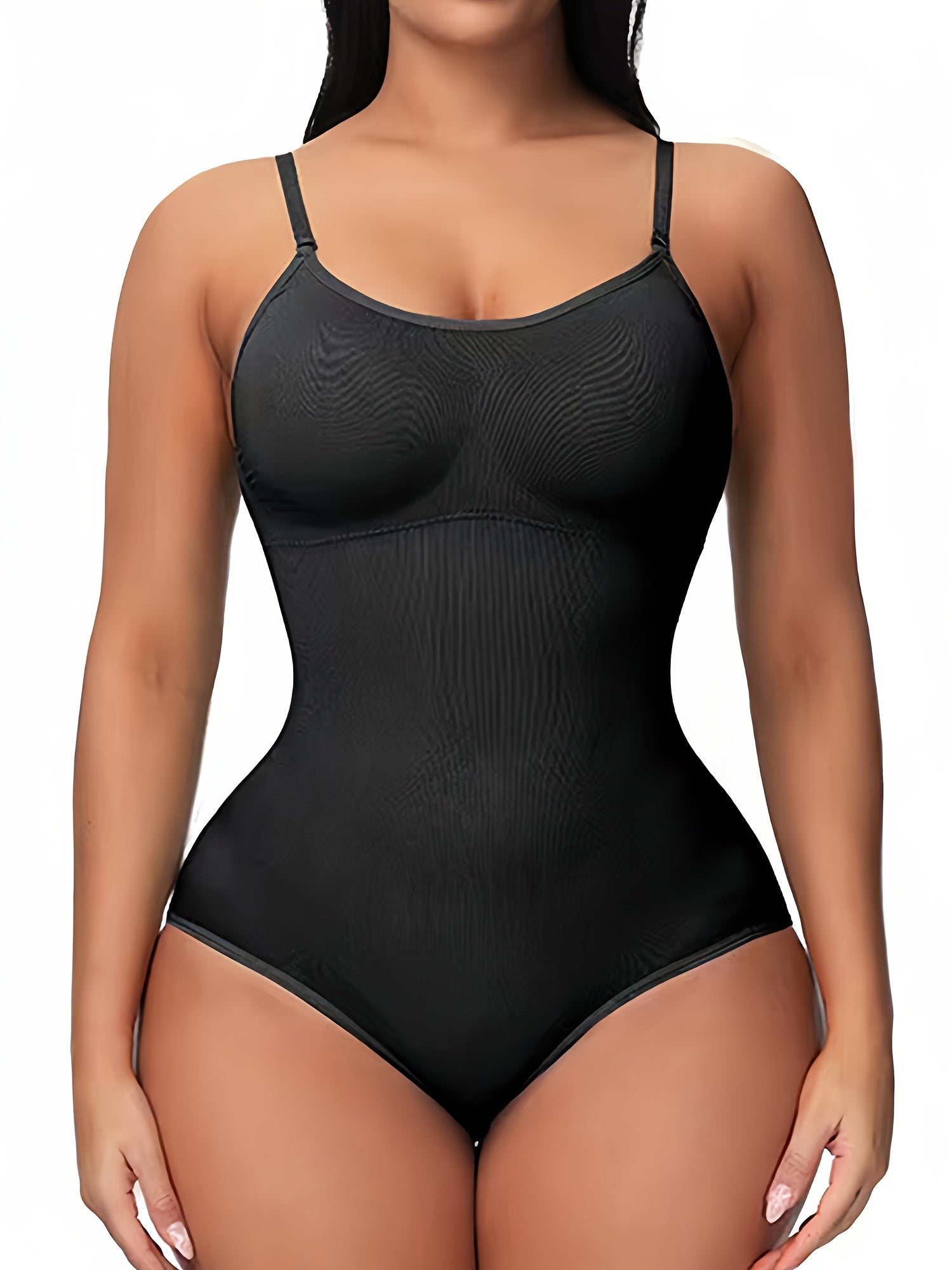 Solid Color Spaghetti Strap Bodysuit, Sexy Backless Slim Fit Bodysuit For Summer, Women's Clothing