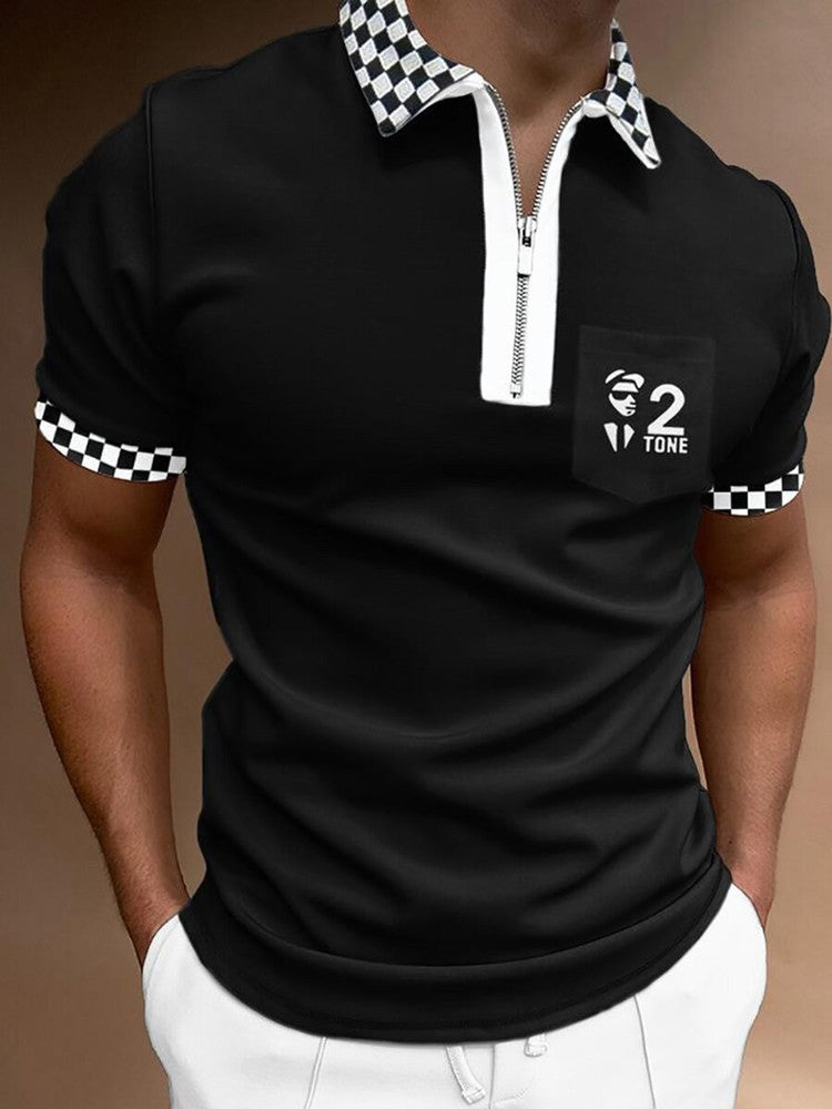 Herren Poloshirt, gestreift, bedruckt, kurzärmelig, Revershemd