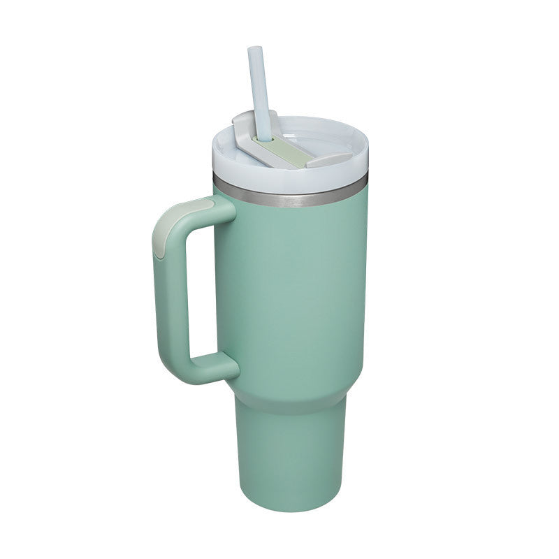 Oz Tumbler With Handle Straw Insulated Coffee Cup