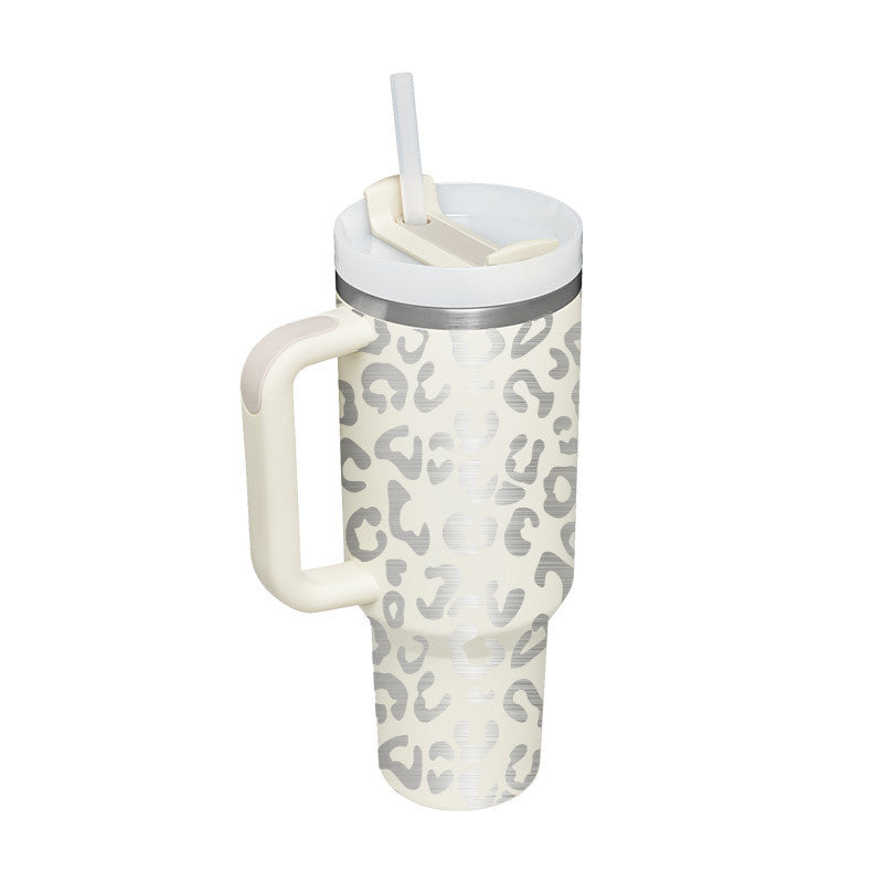 Oz Tumbler With Handle Straw Insulated Coffee Cup