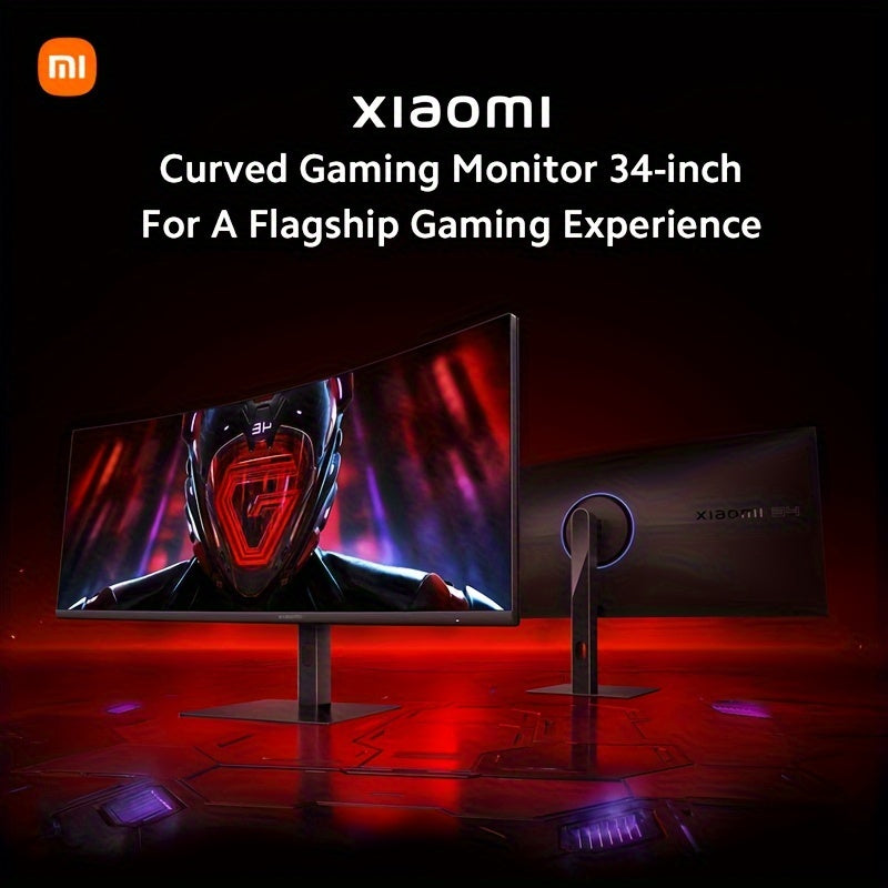 Xiaomi 34-inch Curved Gaming Monitor 180Hz High Reshed Rate 1ms Fast FreeSync Premium E<2* Professional Calibration 95%DCI-P3 100% SRGB* Low Blue Light Computer Screen Monitor Desktop Monitor