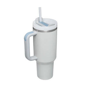 Oz Tumbler With Handle Straw Insulated Coffee Cup