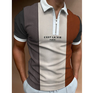 Herren Poloshirt, gestreift, bedruckt, kurzärmelig, Revershemd