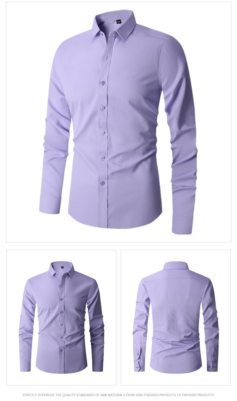 Long Sleeve Trendy Casual Slim-fit Shirt