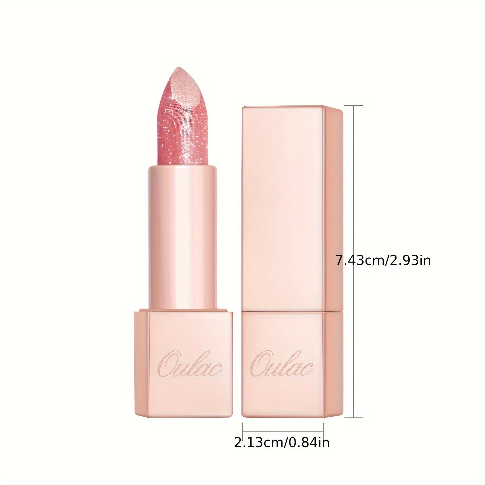 Oulac Peach Coral Lipstick 3Pcs Set For Women - Included Metallic Shine Lipstick, Infinity Moisture Shine Lipstick