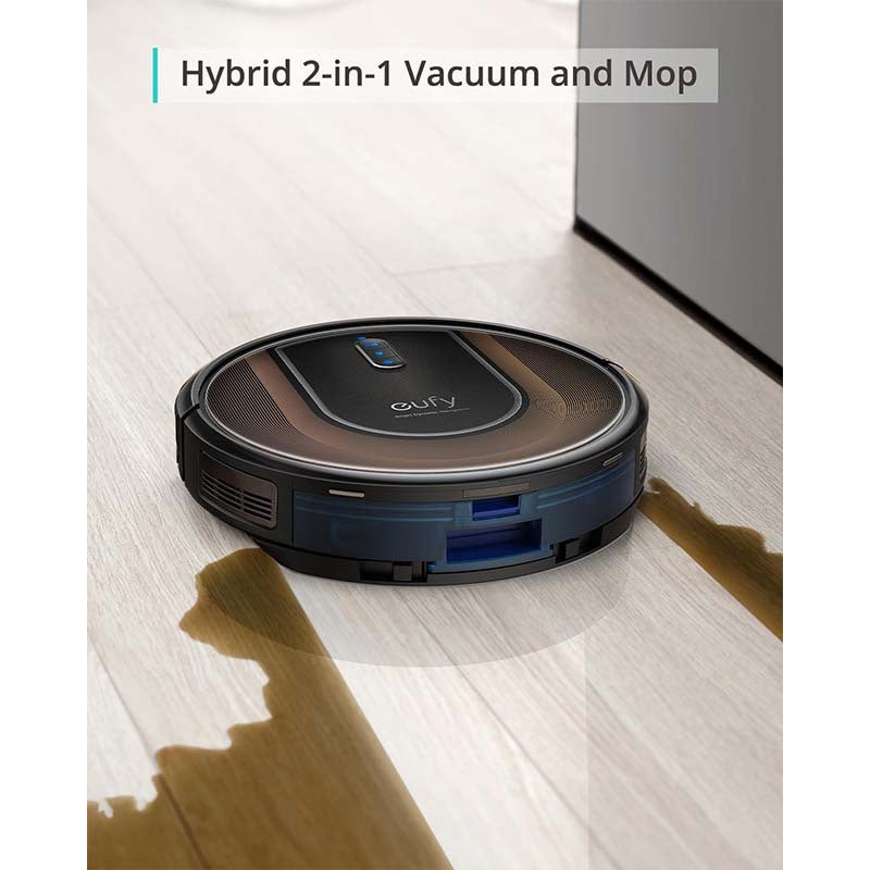 Certified - Refurbished-eufy Clean by Anker, RoboVac G30 Hybrid+, 2-in-1 Sweep and mop, Self-Emptying Robot Vacuum, Dynamic Navigation, Allergy Care, 2000 Pa Strong Suction, Wi-Fi, Carpets and Hard Floors