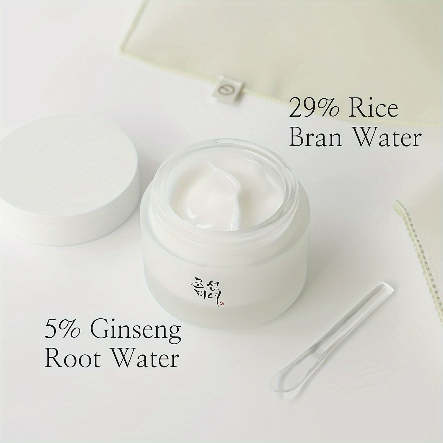 Rice Bran Water + Ginseng Facial Moisturiser, 50ml, 5% Ginseng Root Water & 2% Niacinamide, Helps To Keep The Skin Moisturised And Brightened .