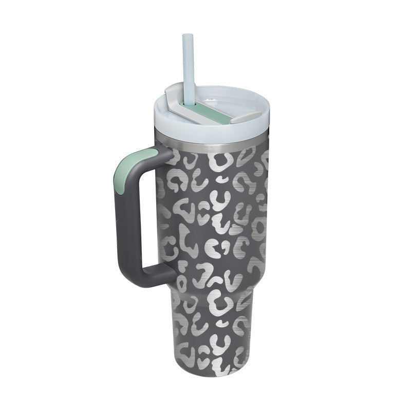 Oz Tumbler With Handle Straw Insulated Coffee Cup