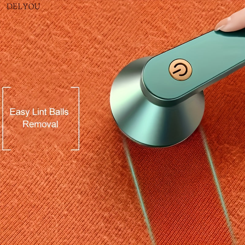 DELYOU USB Rechargeable Fabric Shaver-Portable Hairball Trimmer With Enhanced Power, Ideal For Sweater & Wool Pilling Removal, Perfect For Home Use