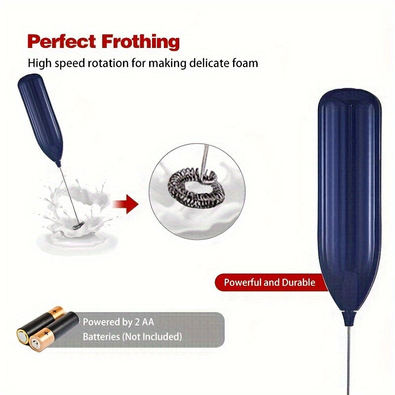 Lalayuan Powerful Electric Milk Frother, Mini Milk Foamer, Battery Operated (Not Included)Drink Mixer Handheld Electric Whisk For Latte