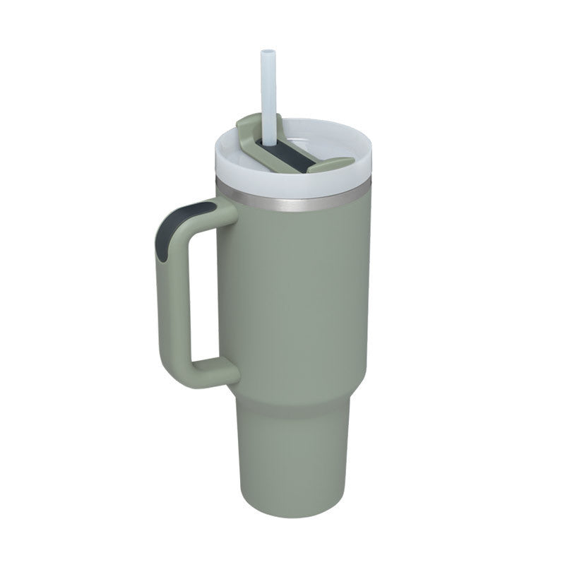 Oz Tumbler With Handle Straw Insulated Coffee Cup