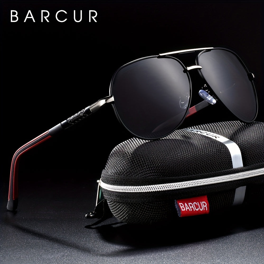 BARCUR Retro Men's Sunglasses Polarized Sunglasses Driving Eyewear UV Protection Protective Sunglasses