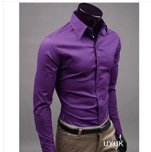 Long Sleeve Trendy Casual Slim-fit Shirt